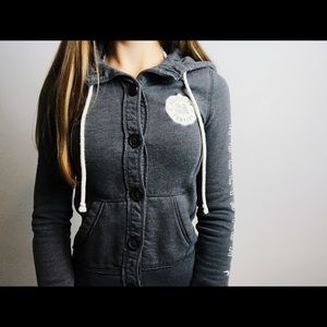 Hollister Fleece Button Hoodie